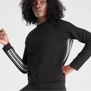 Athleta 24/7 Striped Crewneck Sweatshirt  Black/ White size S. Like new! 🖤🤍